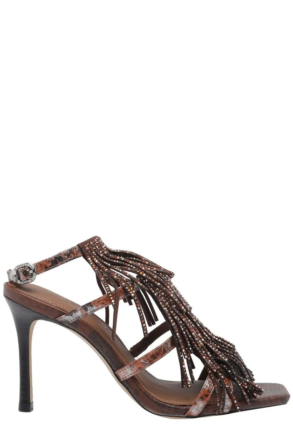 Kurt Geiger Fringed Embellished Heeled Sandals