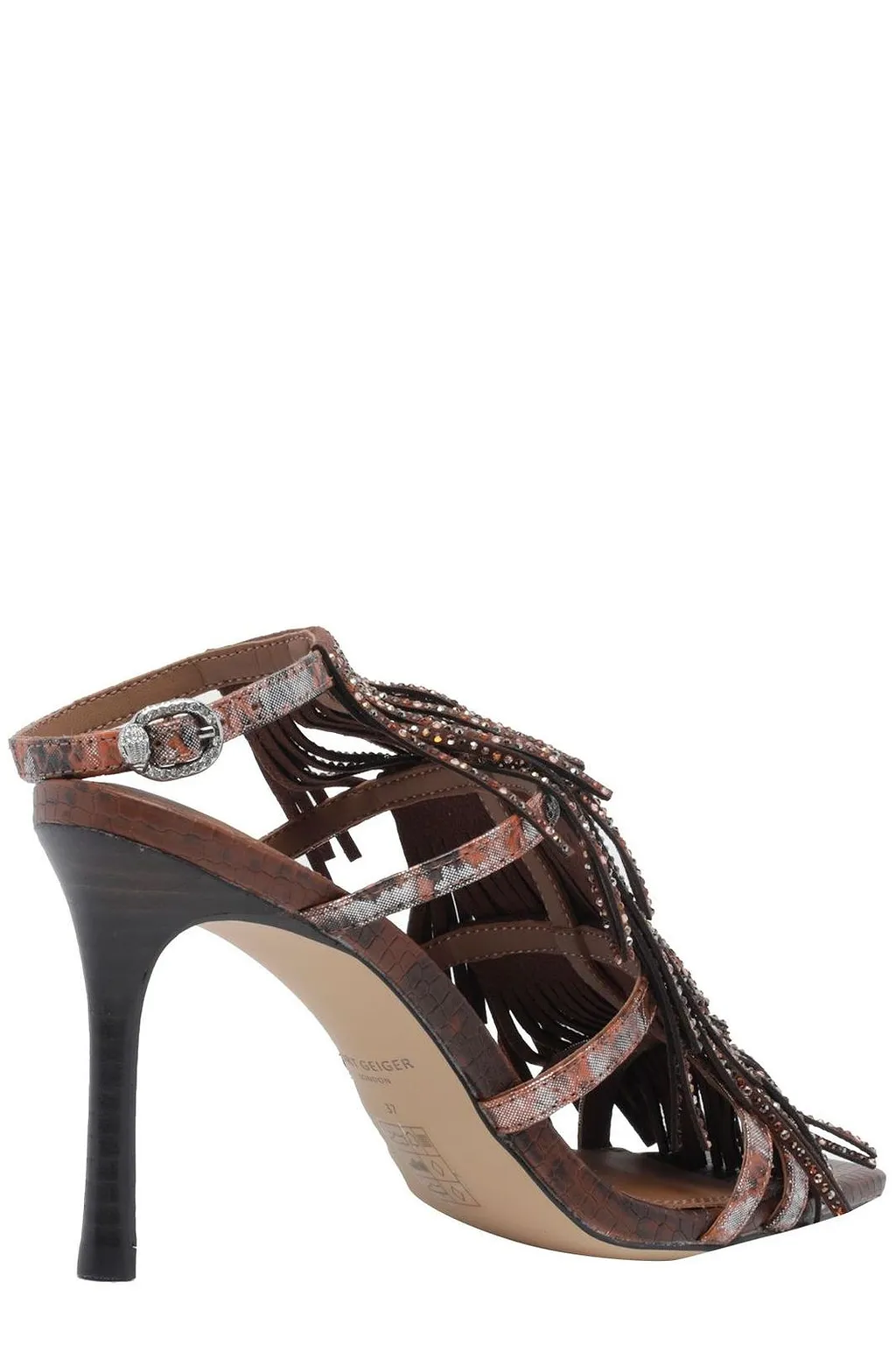 Kurt Geiger Fringed Embellished Heeled Sandals