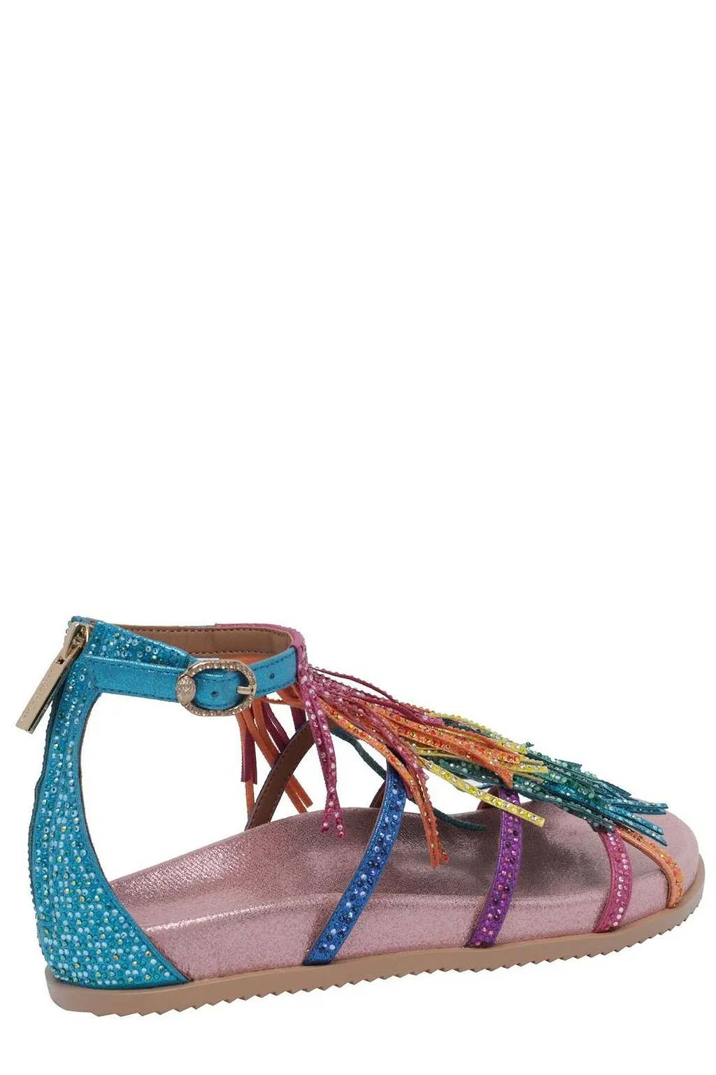 Kurt Geiger Fringe Embellished Flat Sandals