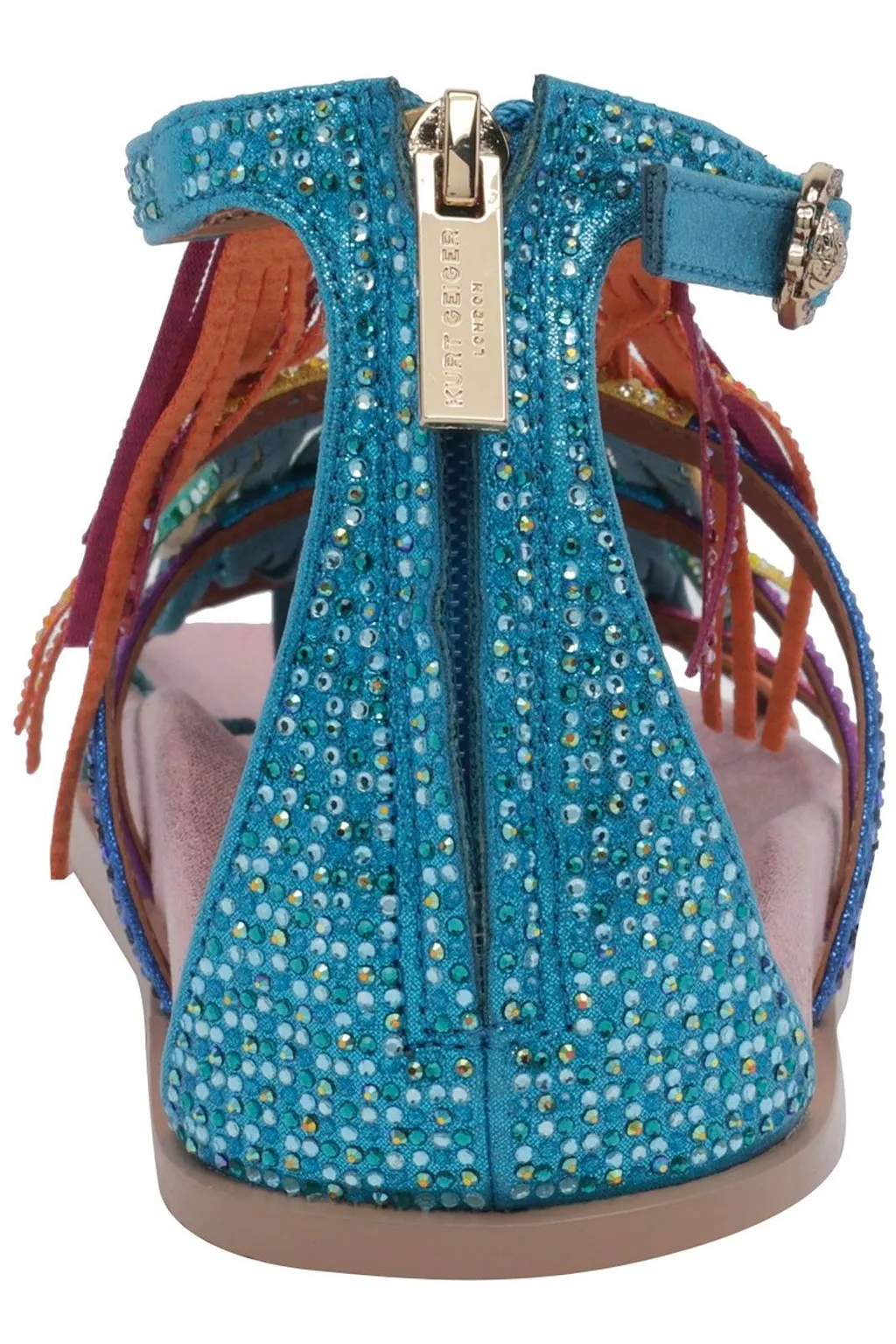 Kurt Geiger Fringe Embellished Flat Sandals