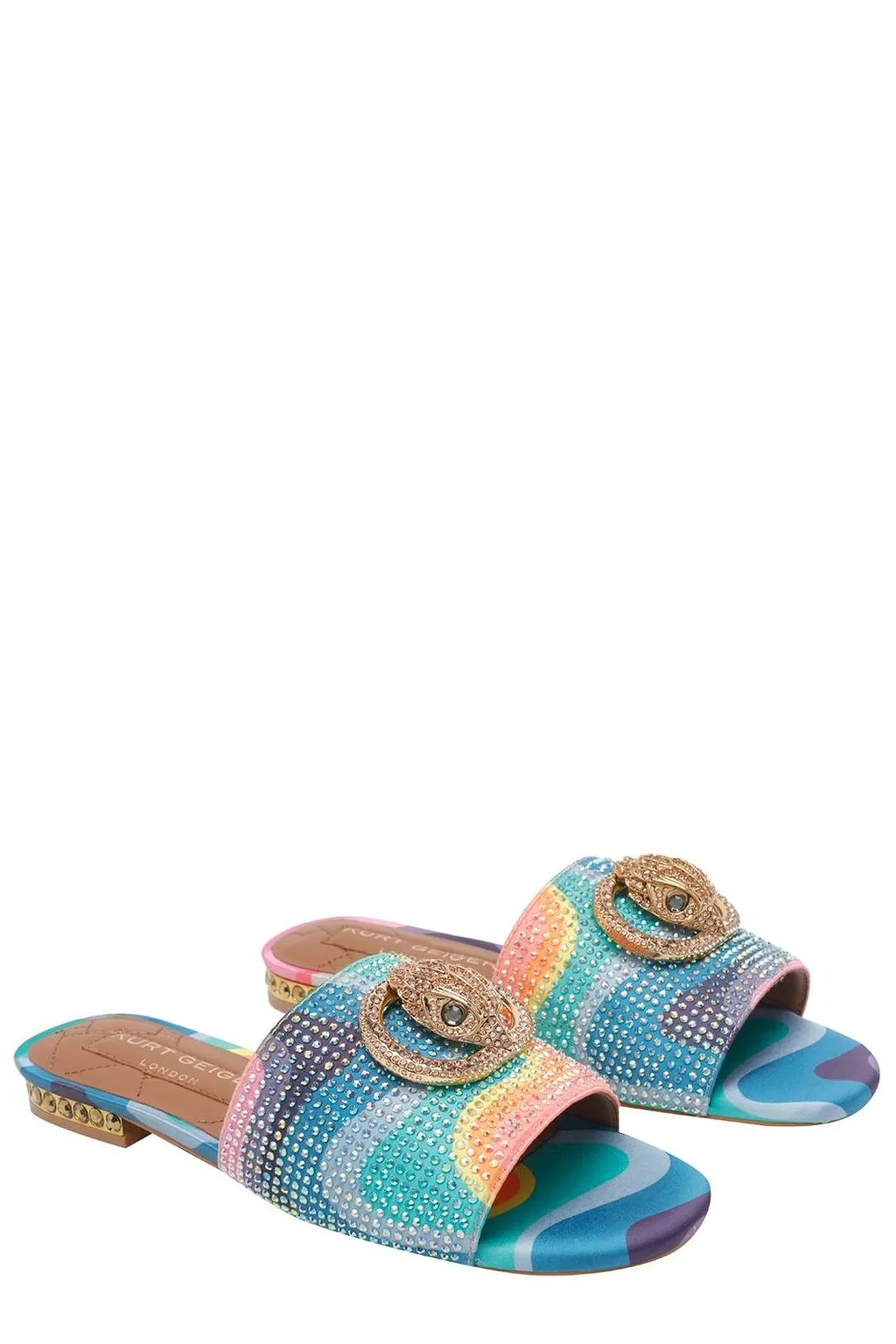 Kurt Geiger London Chelsea Embellished Flat Sandals