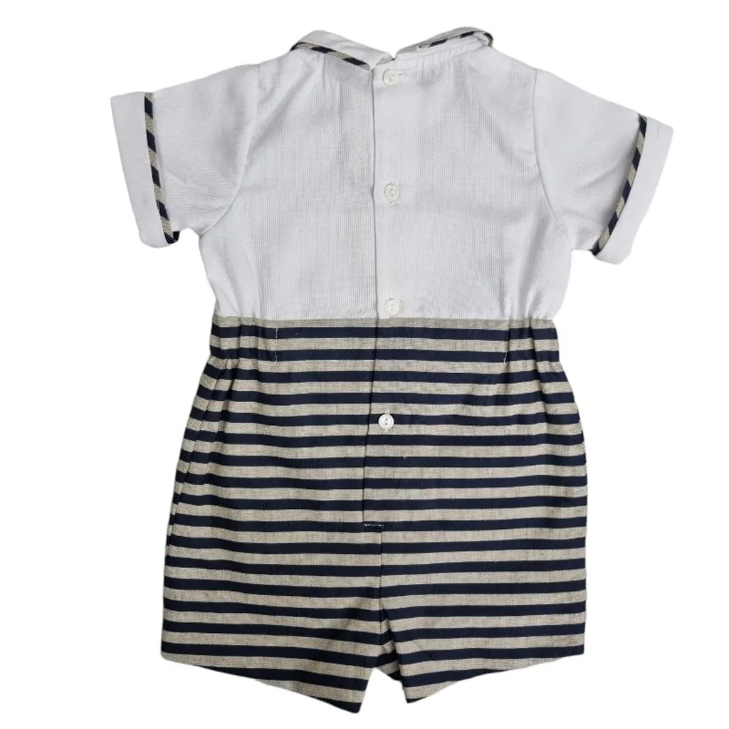 La Stupenderia Panelled Striped Jumpsuit