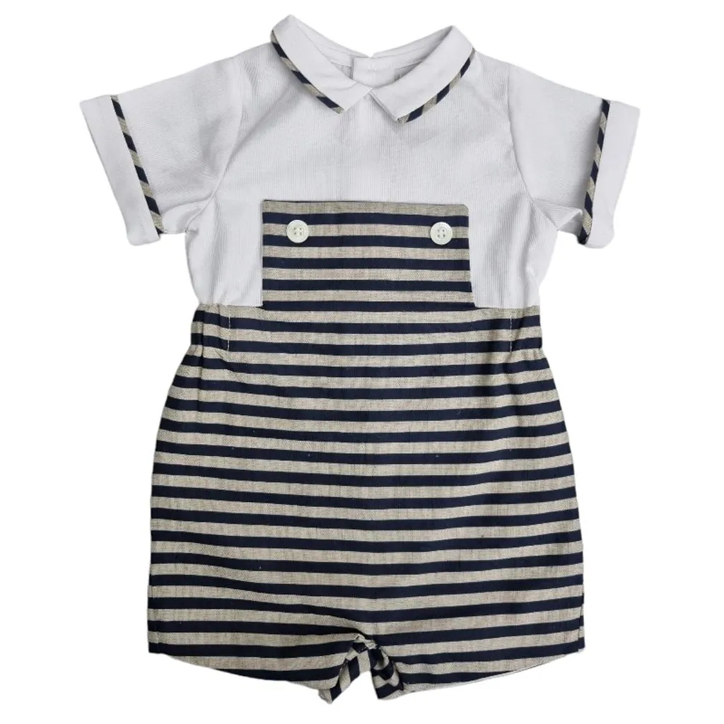La Stupenderia Panelled Striped Jumpsuit