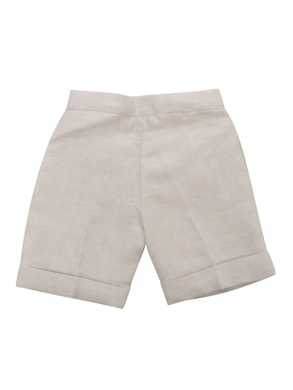 Pleated Turn-Up Hem Shorts