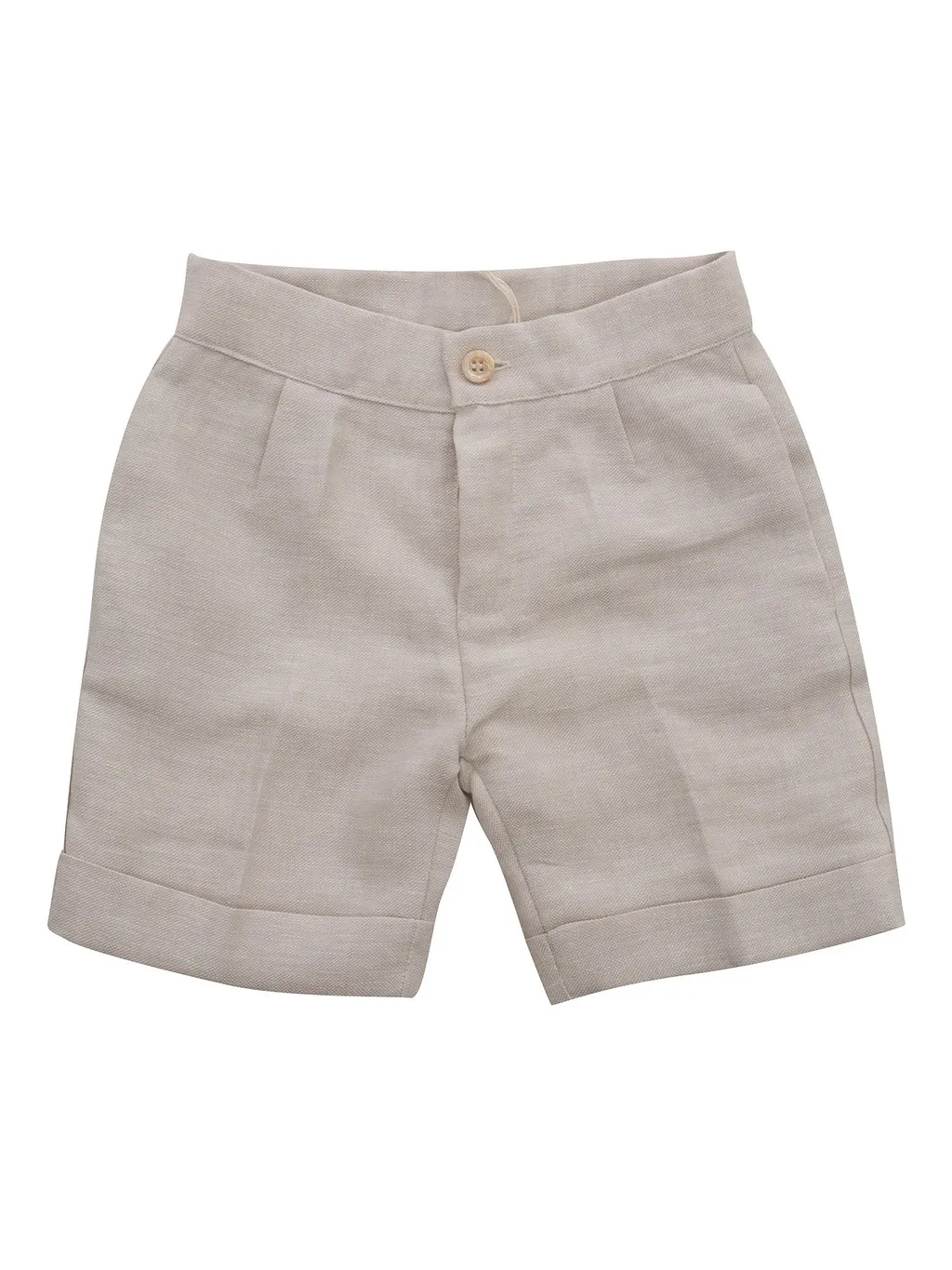 Pleated Turn-Up Hem Shorts