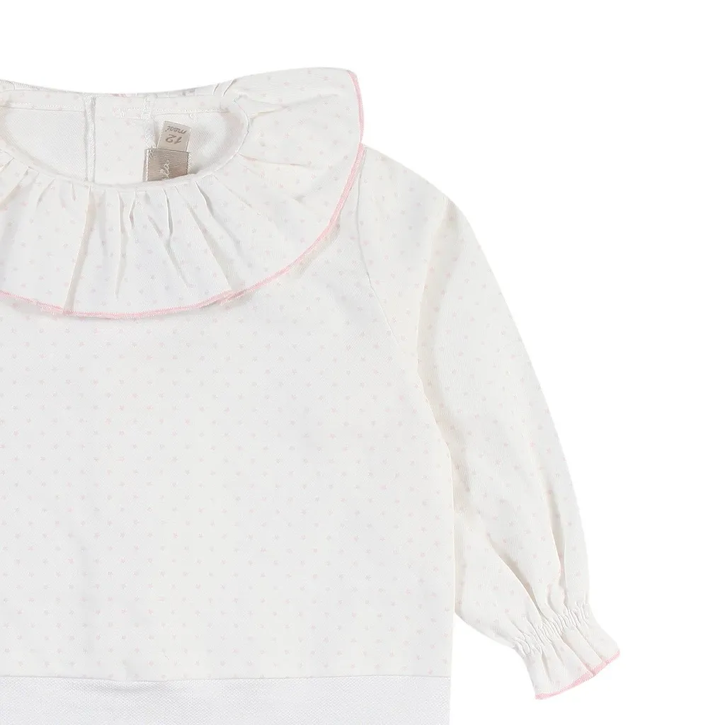 La Stupenderia Polka Dot Printed Ruffled Bodysuit