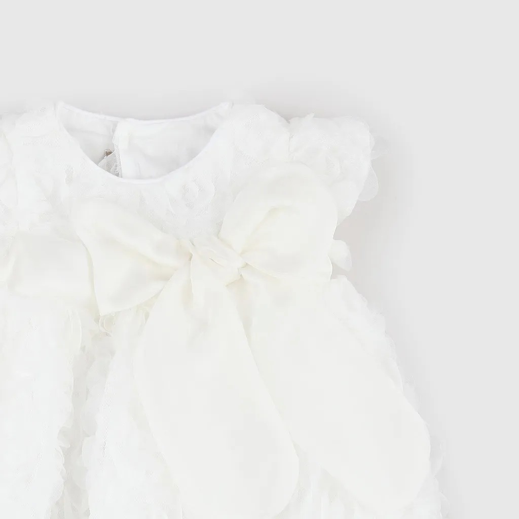 La Stupenderia Round Neck Ruffled Dress