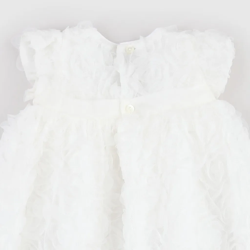 La Stupenderia Round Neck Ruffled Dress