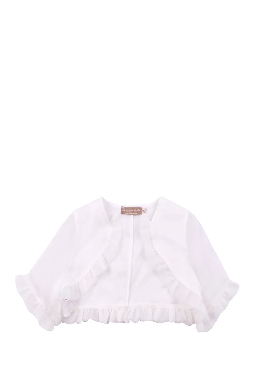 Ruffle-Detailed Cropped Jacket