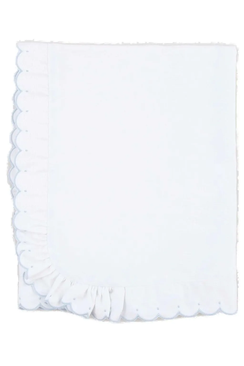 La Stupenderia Ruffled-Detail Bow Embroidered Blanket