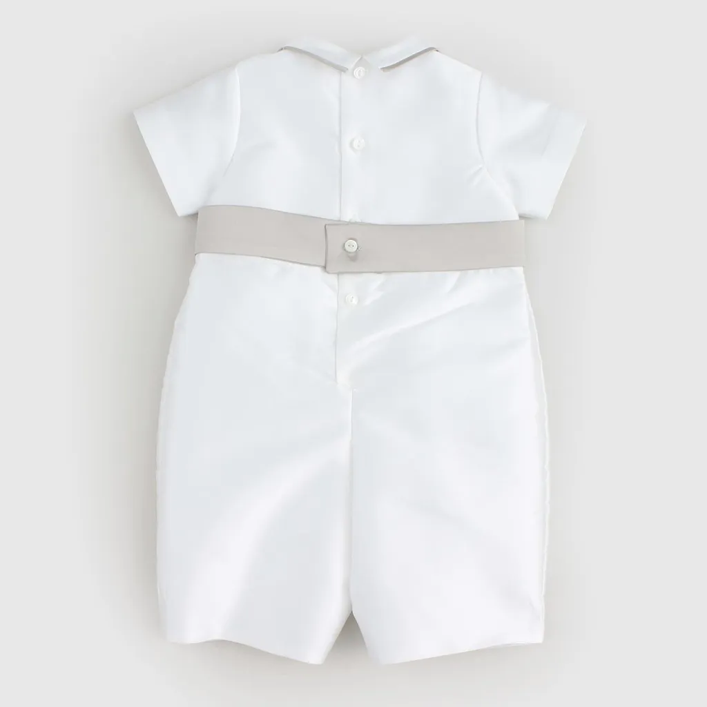 La Stupenderia Short Sleeved Belted-Waist Romper