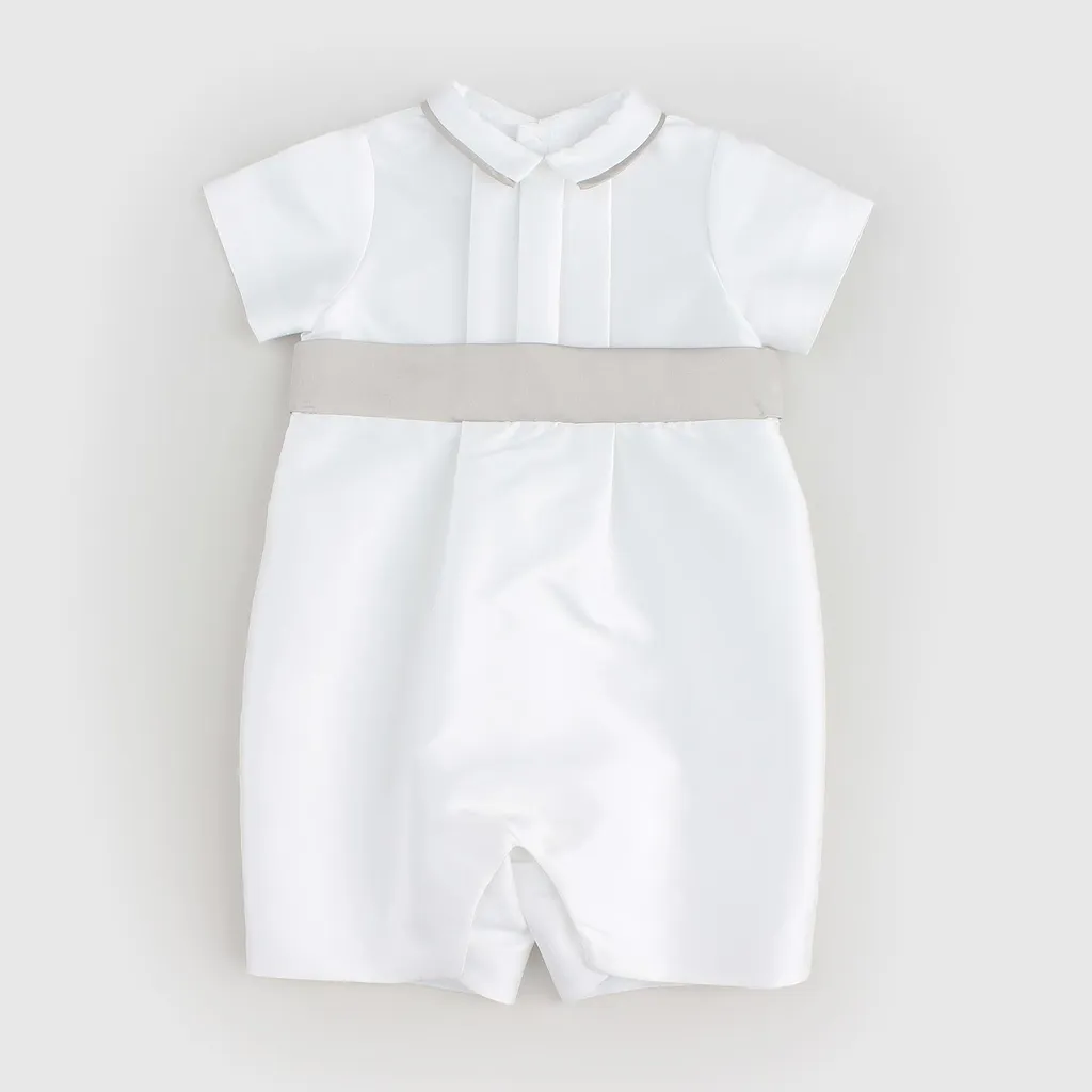 La Stupenderia Short Sleeved Belted-Waist Romper