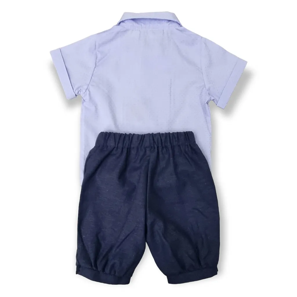 La Stupenderia Short-Sleeved Double-Breasted Trouser Set