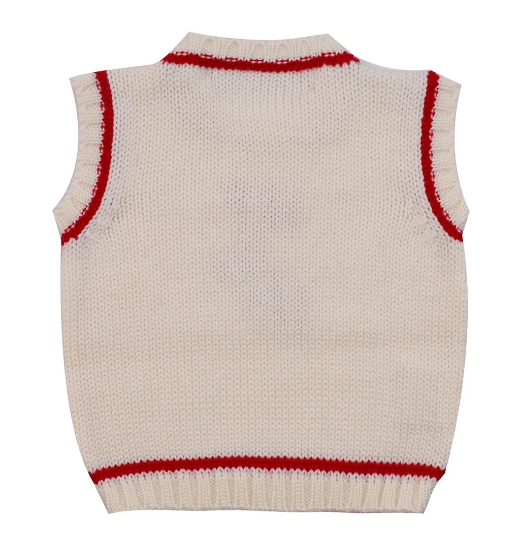 Slogan Embroidered Knitted Vest