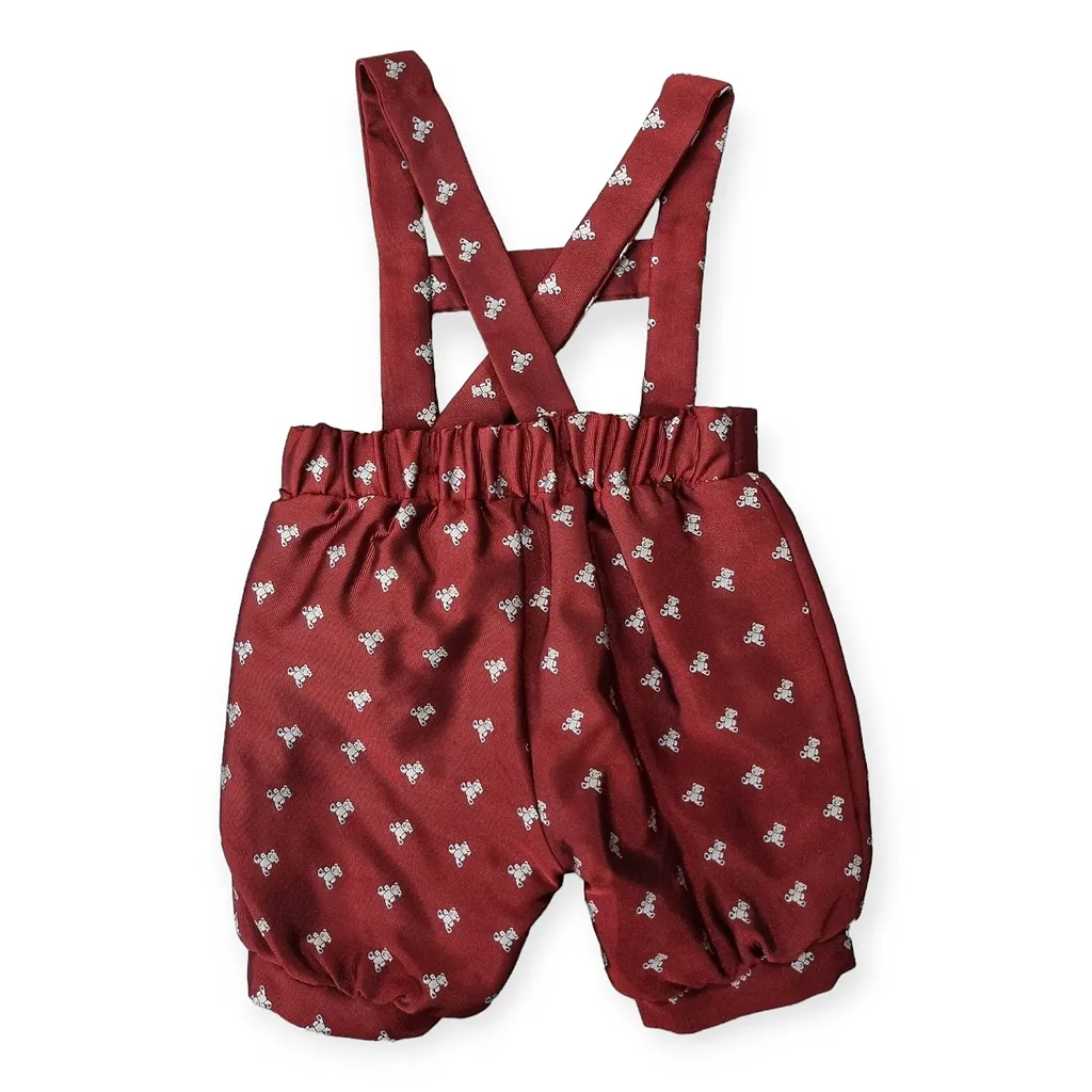 La Stupenderia Teddy Bear-Printed Elasticated Waist Shorts