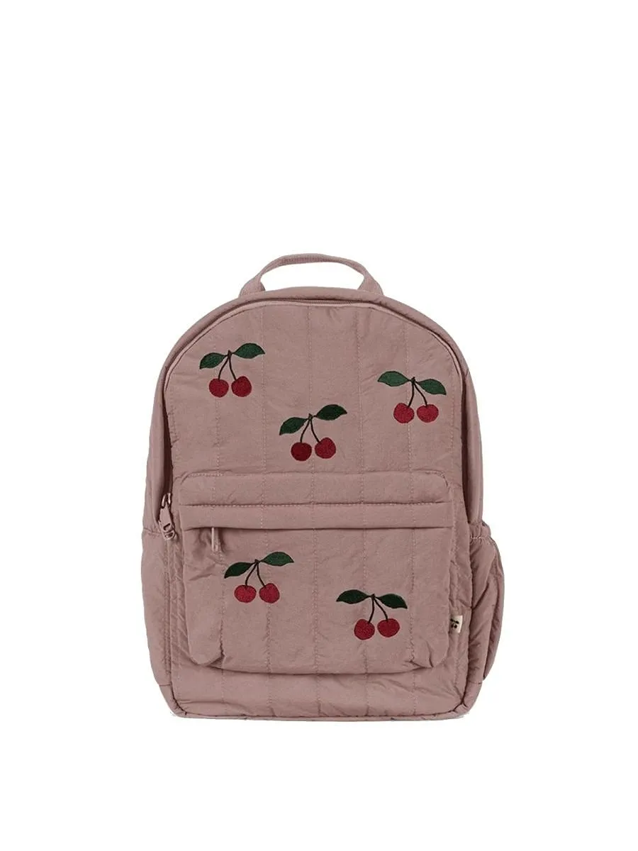 Cherry Quilted Backpack