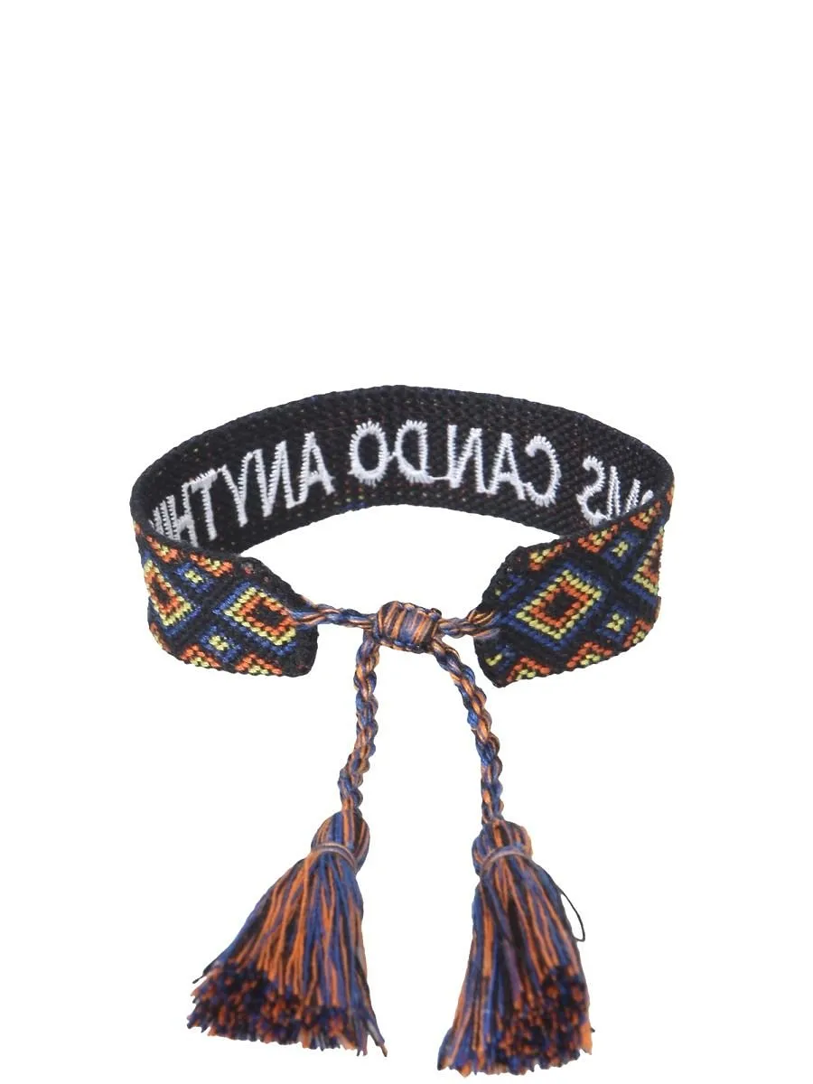 Label K Braided Embroidered Bracelet