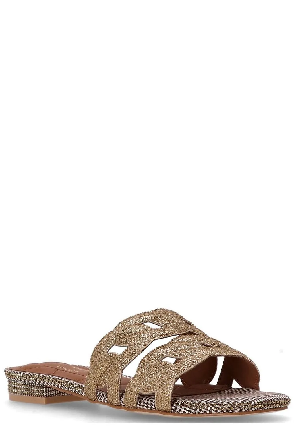 Kurt Geiger London Crystal Chain Flat Sandals