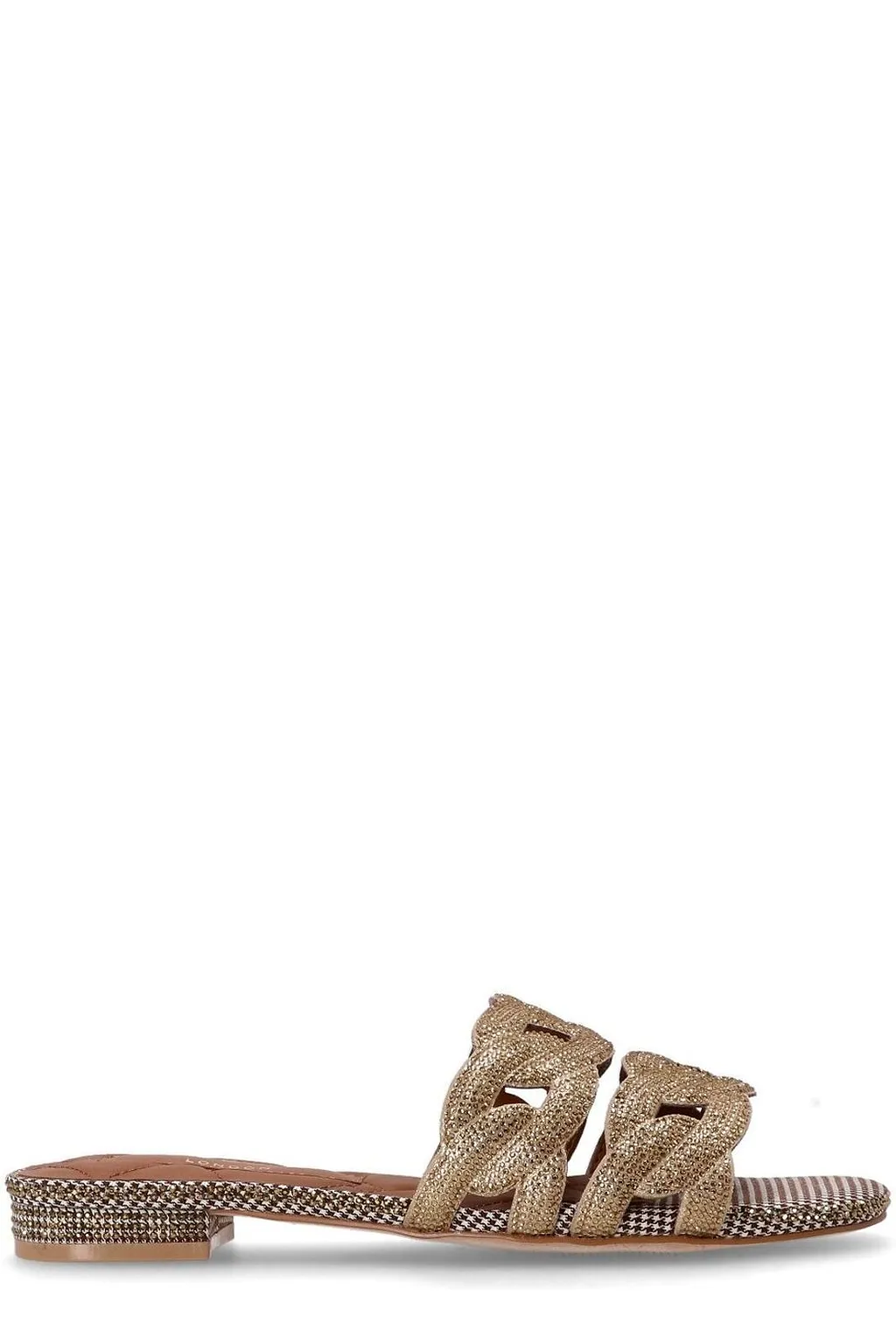 Kurt Geiger London Crystal Chain Flat Sandals