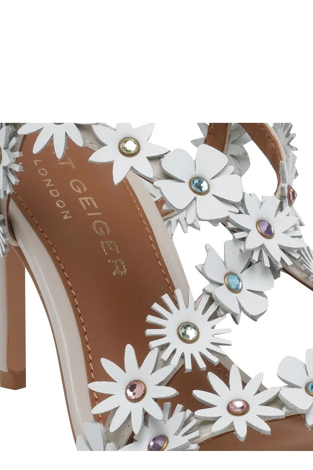 Kurt Geiger London Flower Embellished Heeled Sandals