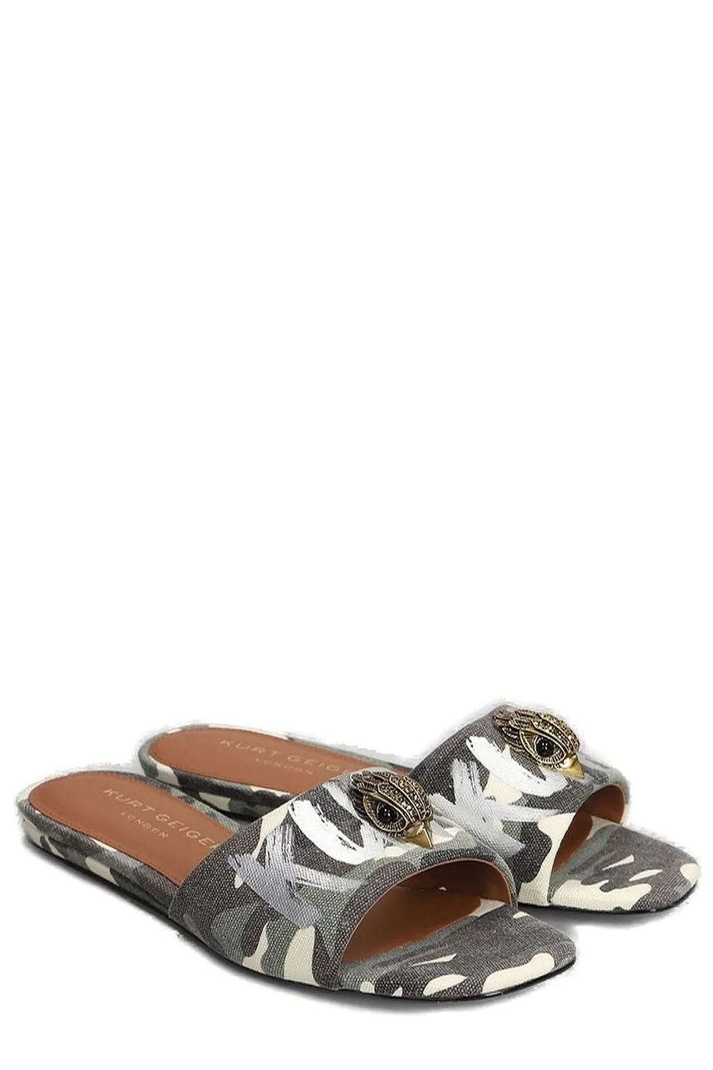 Kurt Geiger London Kensington Camouflage Flat Sandals