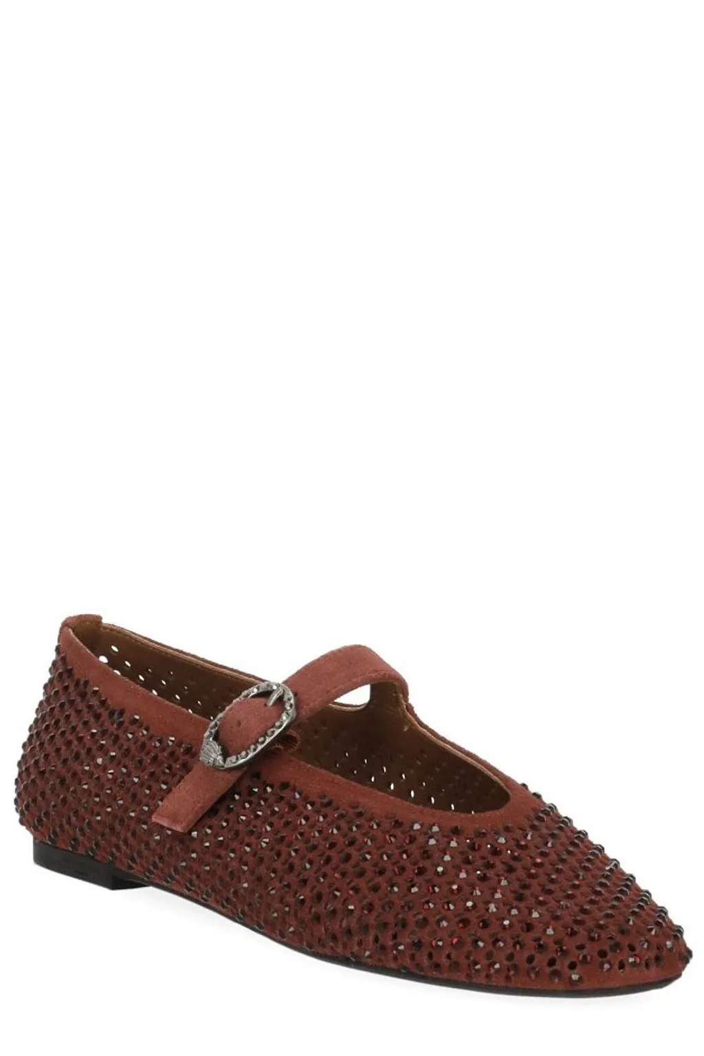 Kurt Geiger London Mayfair Embellished Almond Toe Ballet Flats