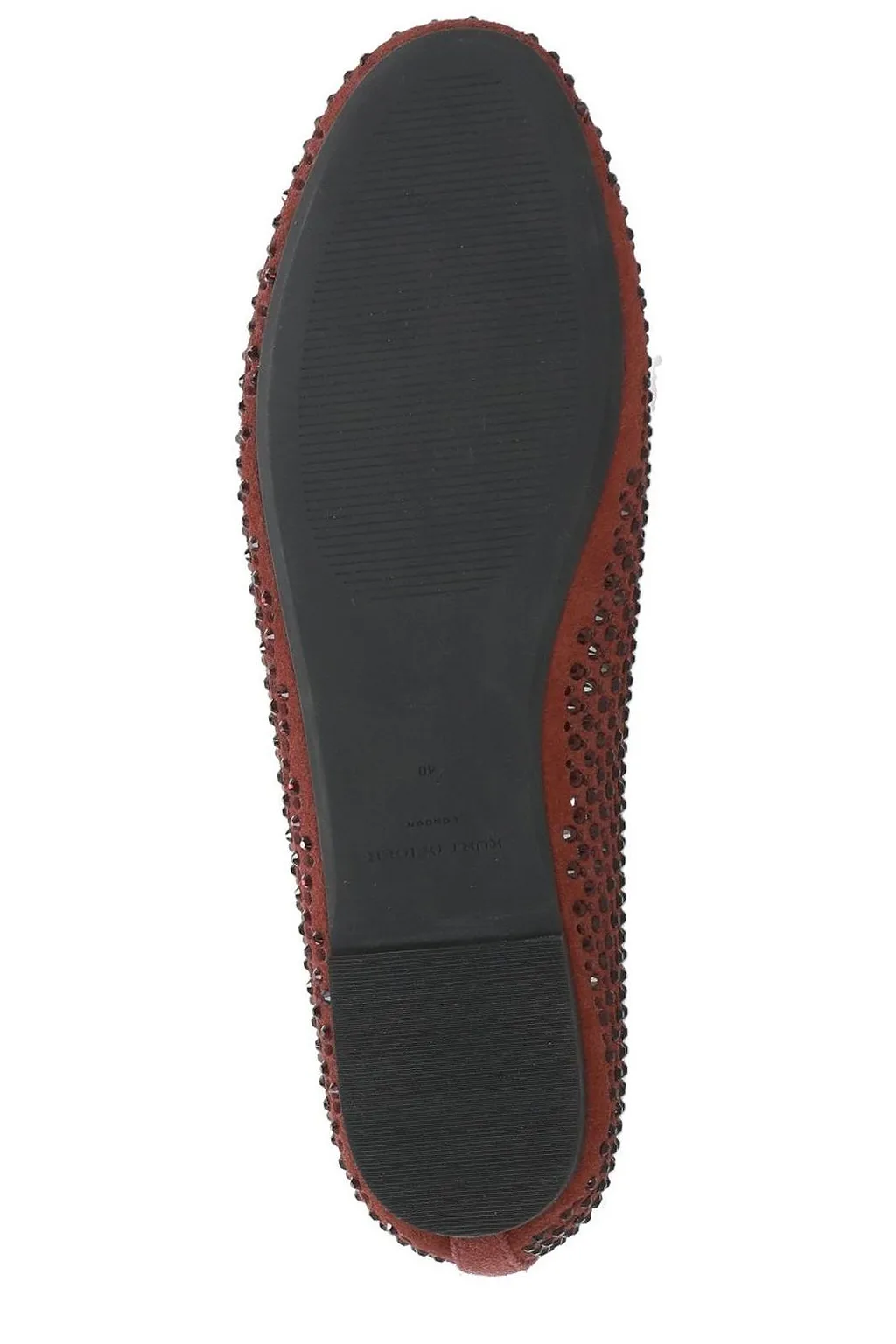 Kurt Geiger London Mayfair Embellished Almond Toe Ballet Flats