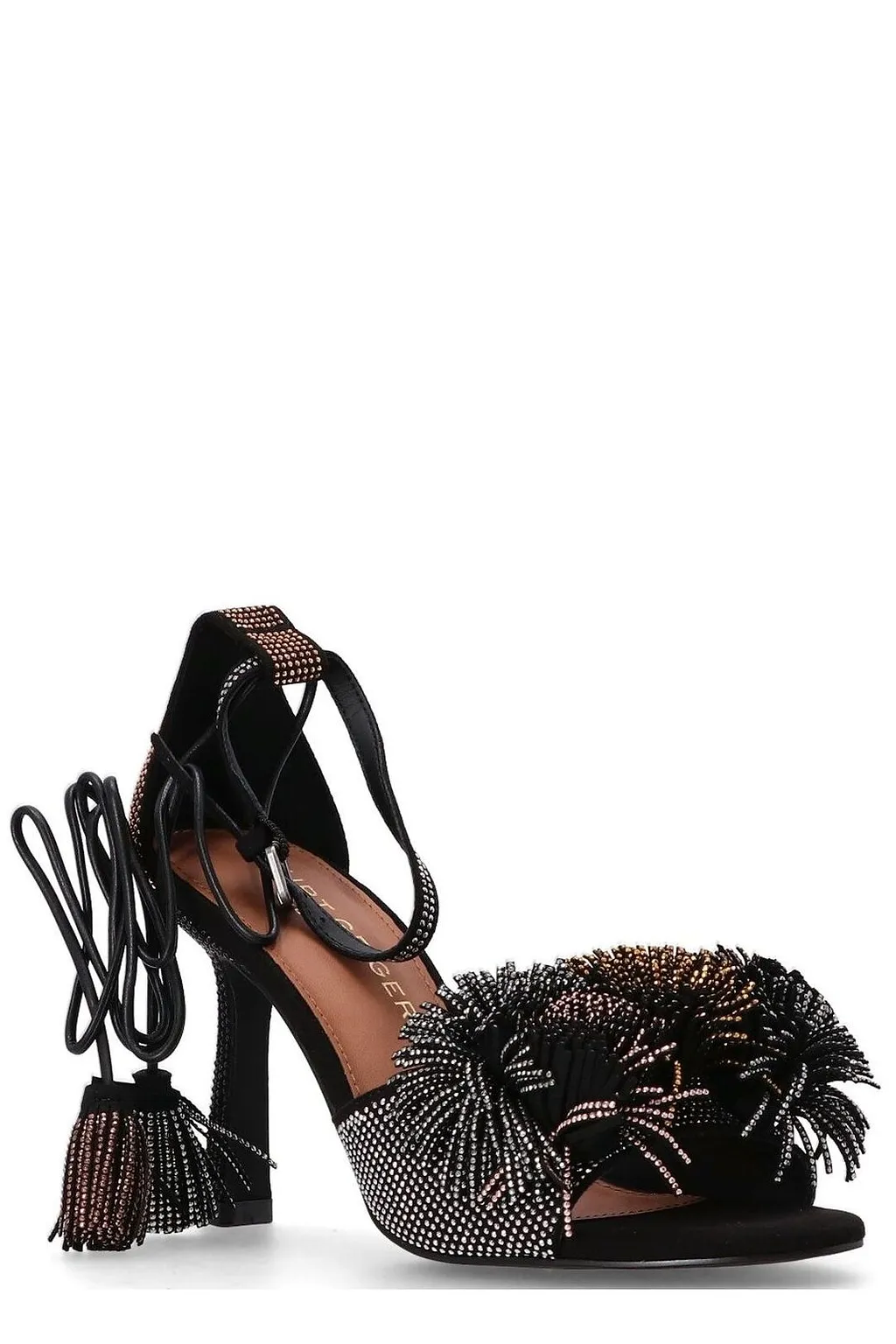 Kurt Geiger London Pom Pom Tie Ankle Sandals