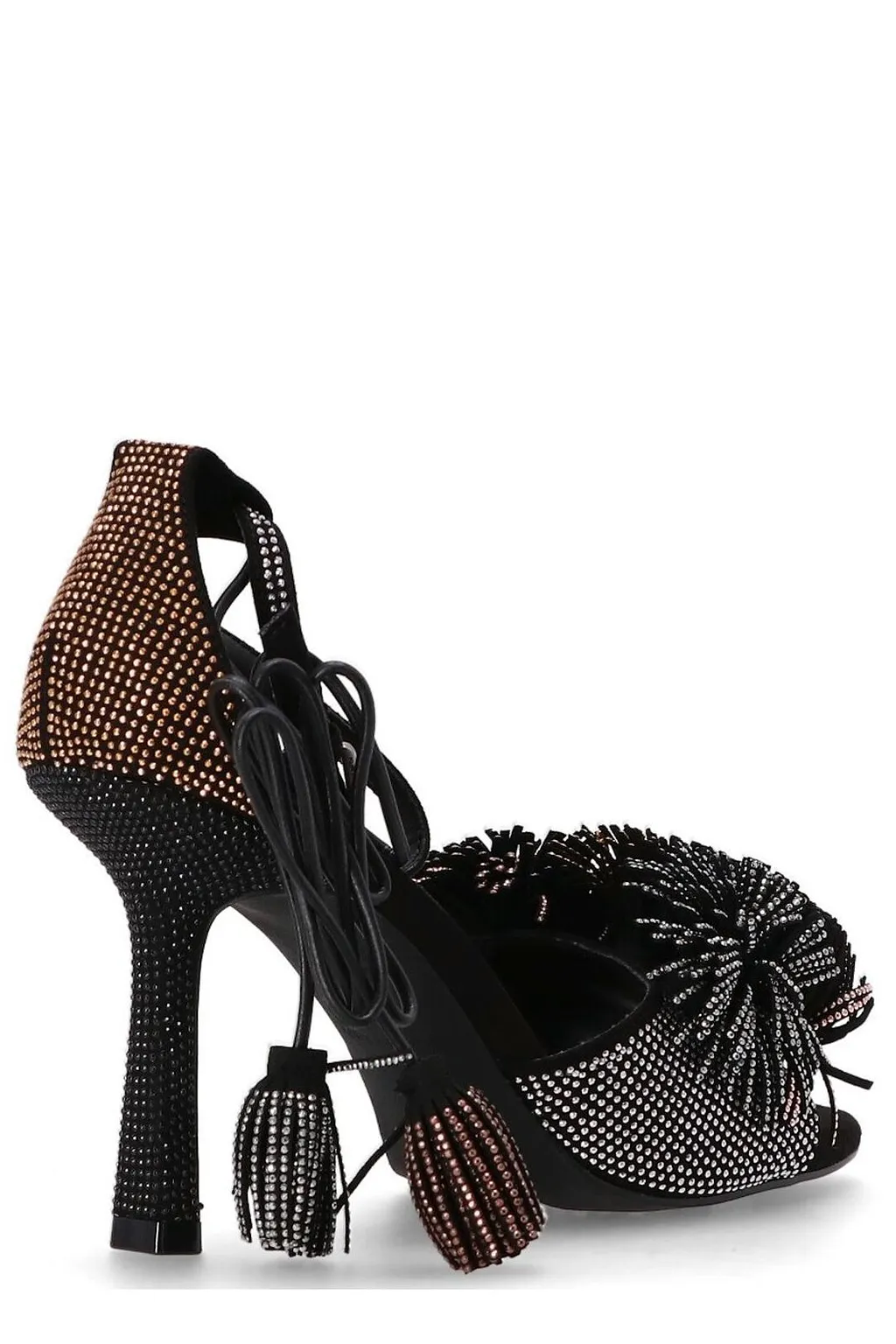 Kurt Geiger London Pom Pom Tie Ankle Sandals