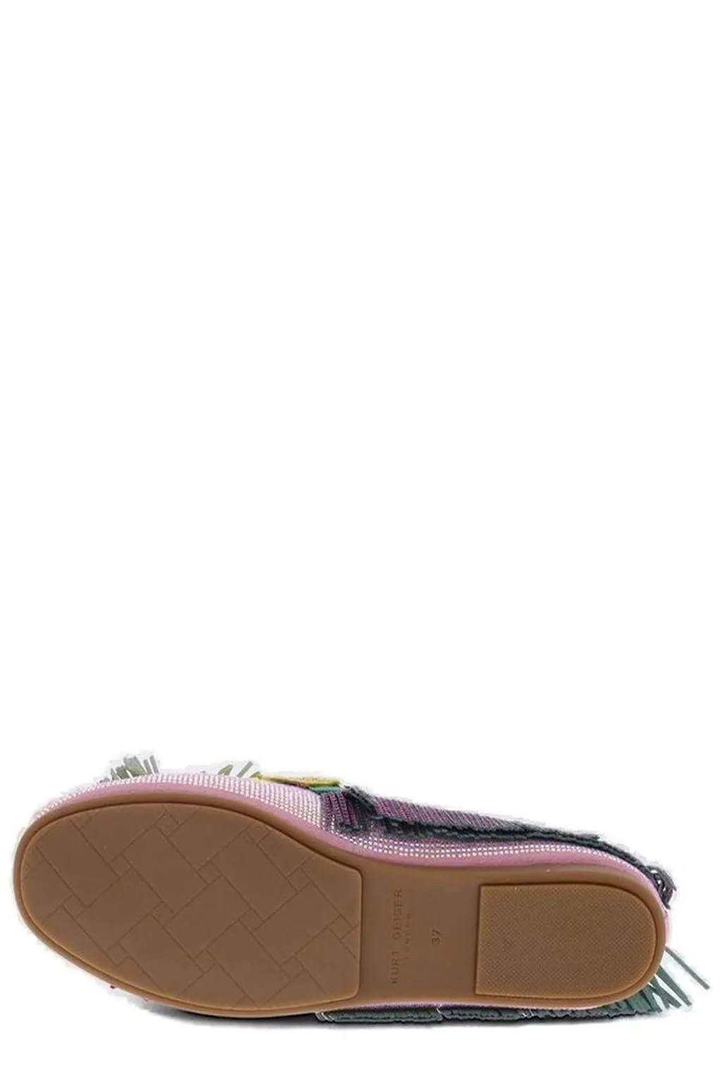 Kurt Geiger London Pompom Tassel Eyelet Trim Loafers