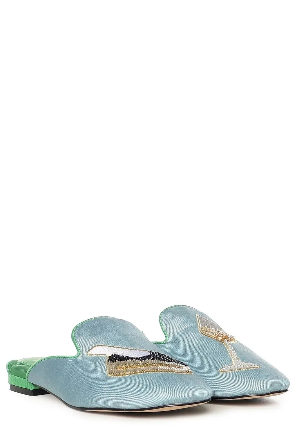 Kurt Geiger London Square Toe Slip On Sandals