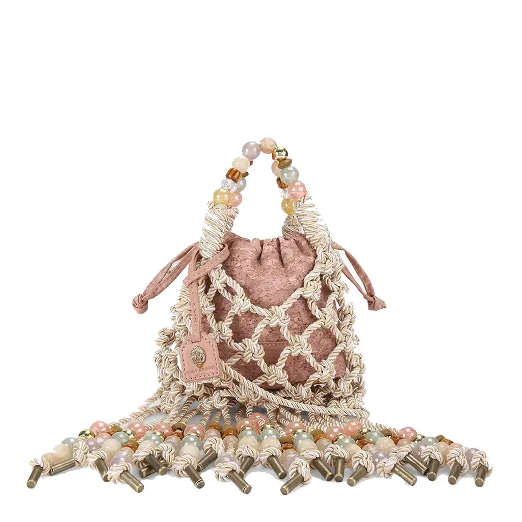 Kurt Geiger Mini Macramé Bucket Bag