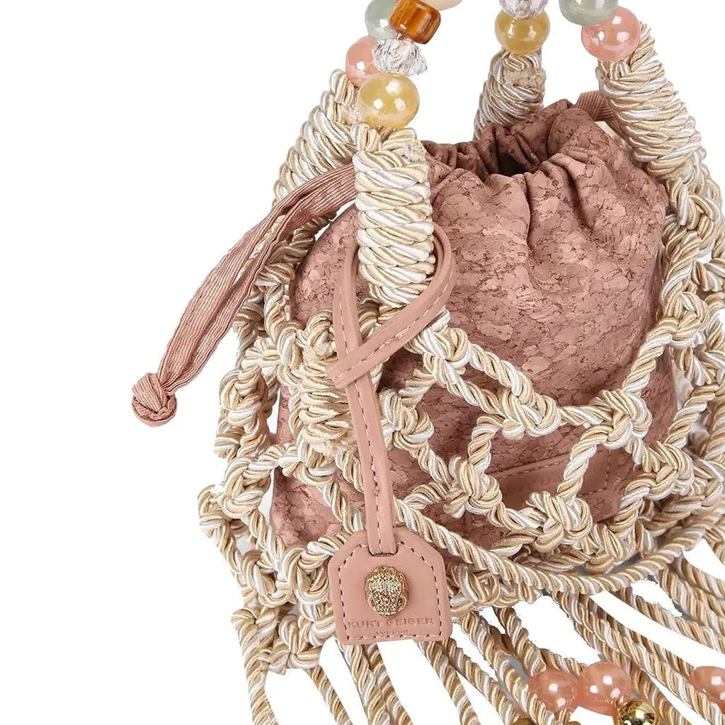 Kurt Geiger Mini Macramé Bucket Bag