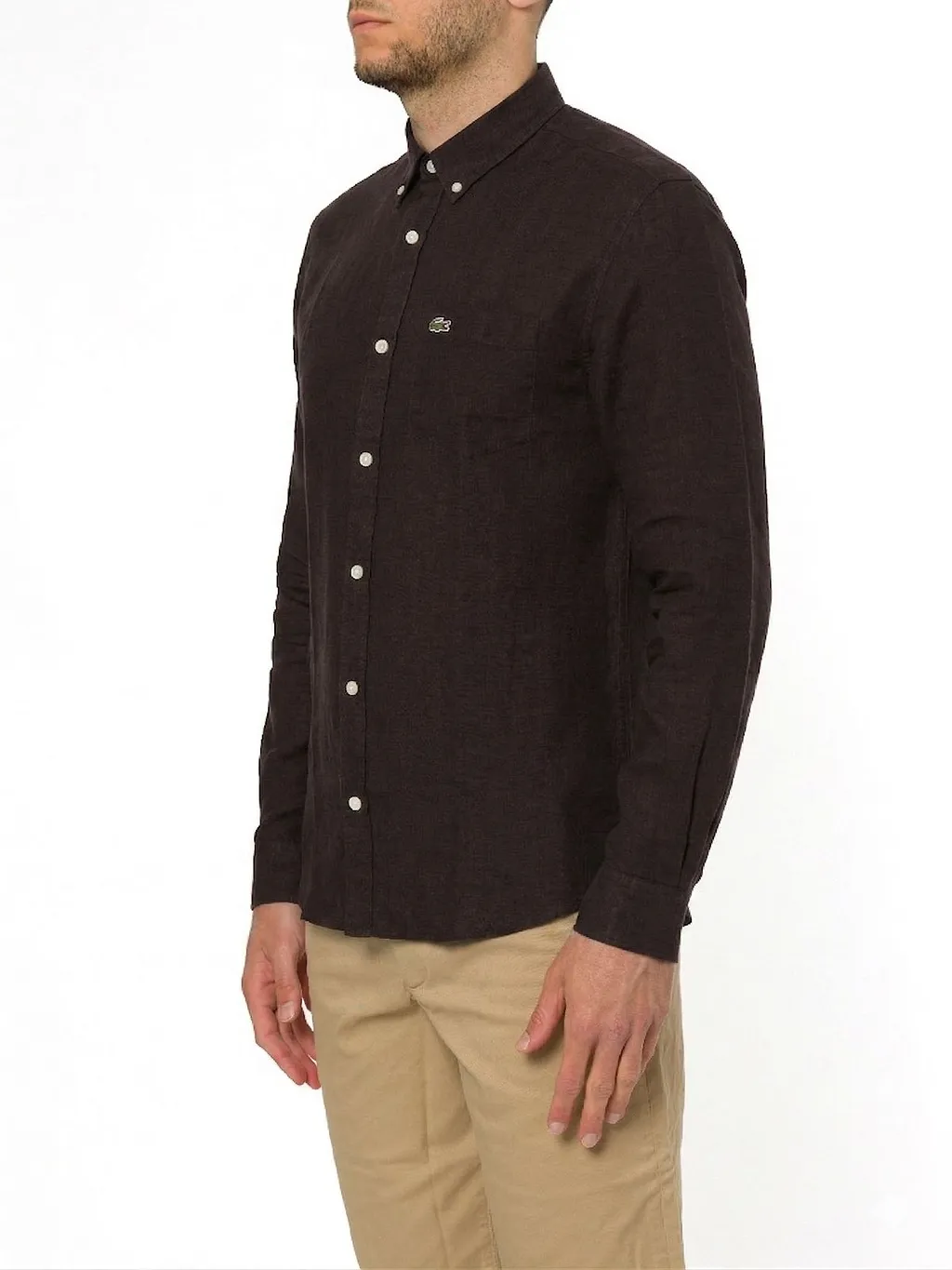 Lacoste Logo-Embroidered Button-Up Shirt