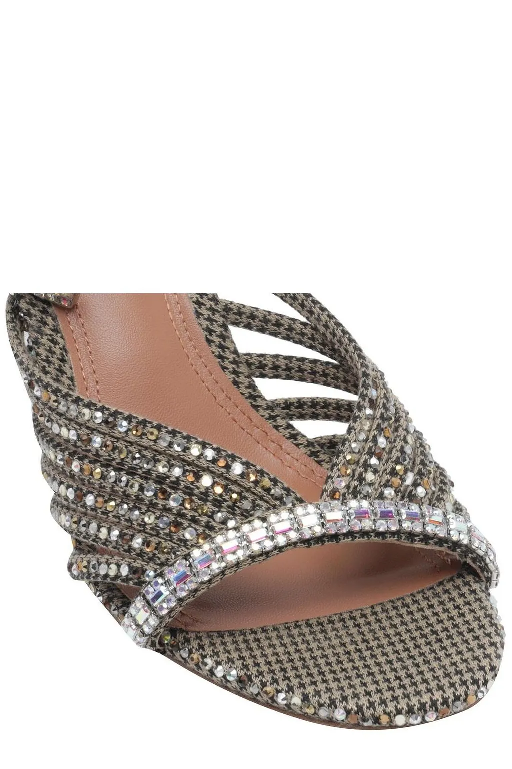 Kurt Geiger Multi Strap Crystal Heeled Sandals