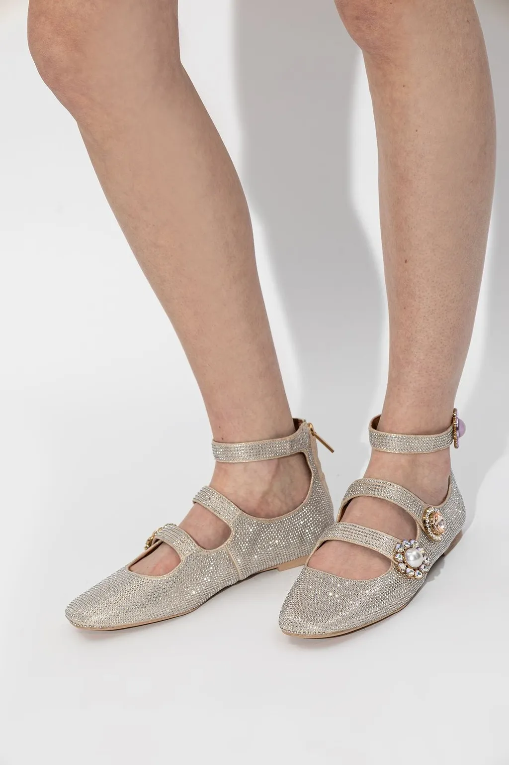 Kurt Geiger Ornate Gladiator Embellished Flat Pumps