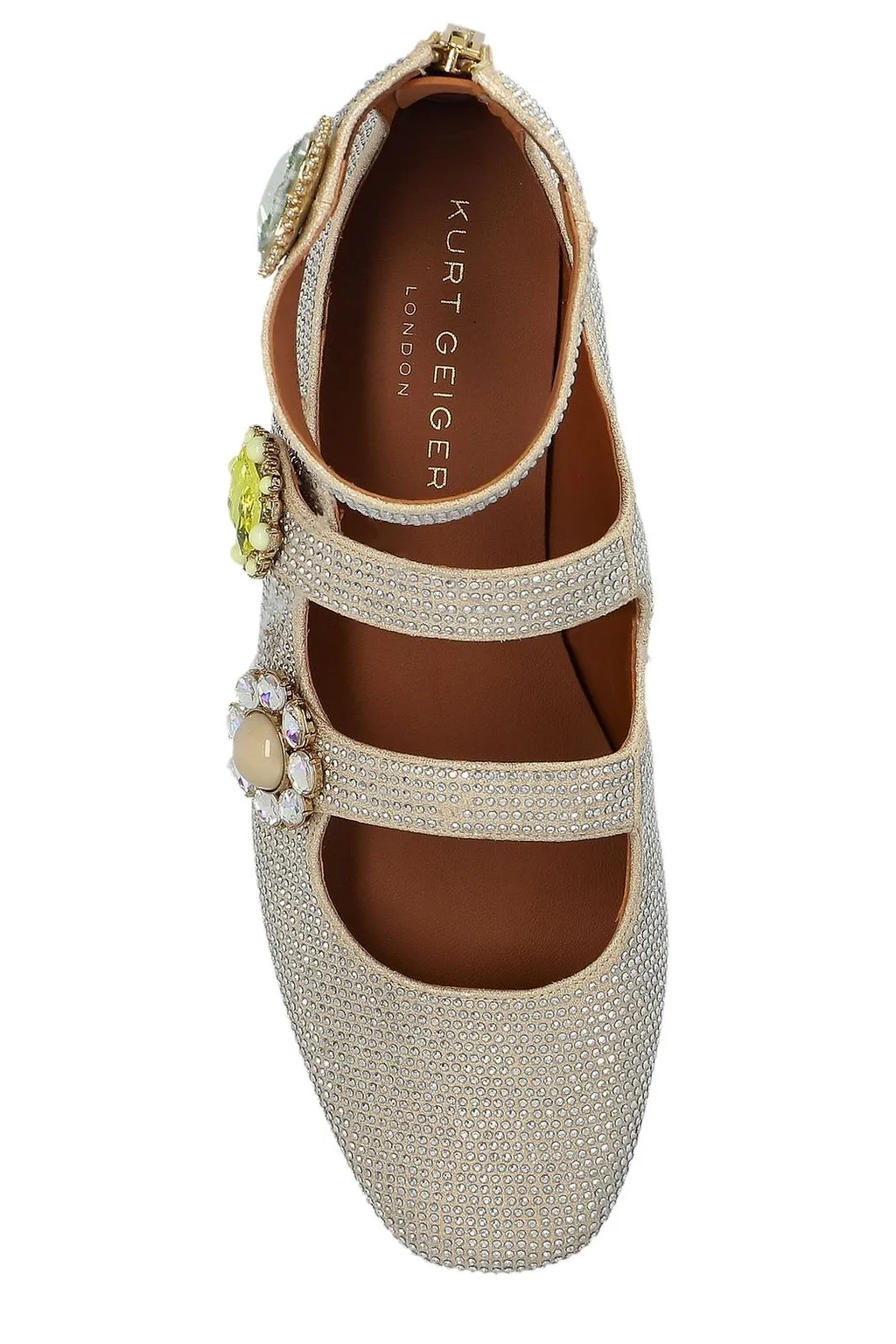 Kurt Geiger Ornate Gladiator Embellished Flat Pumps