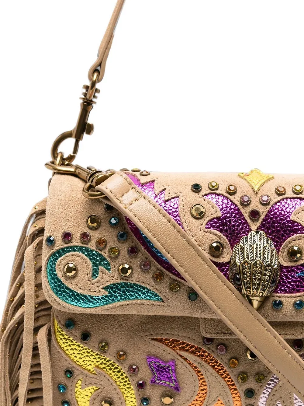Kurt Geiger Oxford Fringe Studded Shoulder Bag