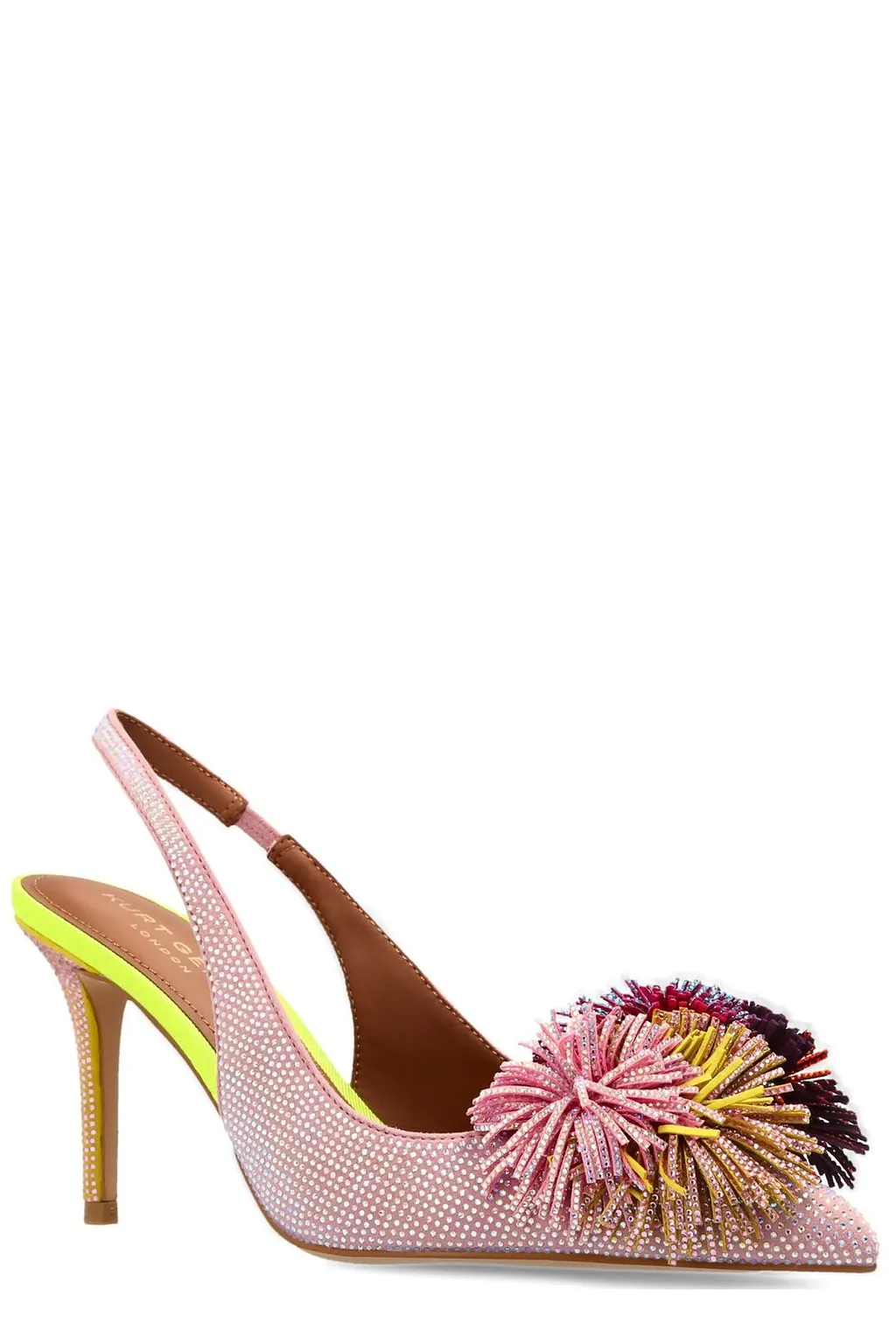 Kurt Geiger Pom Pom Slingback Heeled Pumps