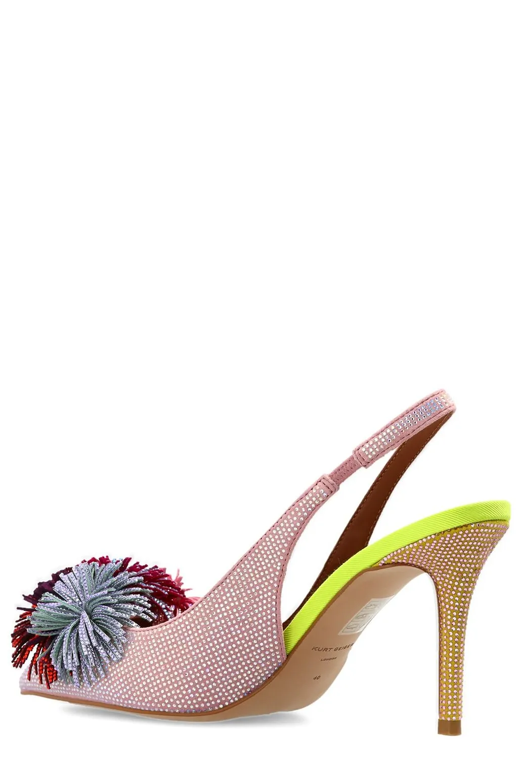 Kurt Geiger Pom Pom Slingback Heeled Pumps