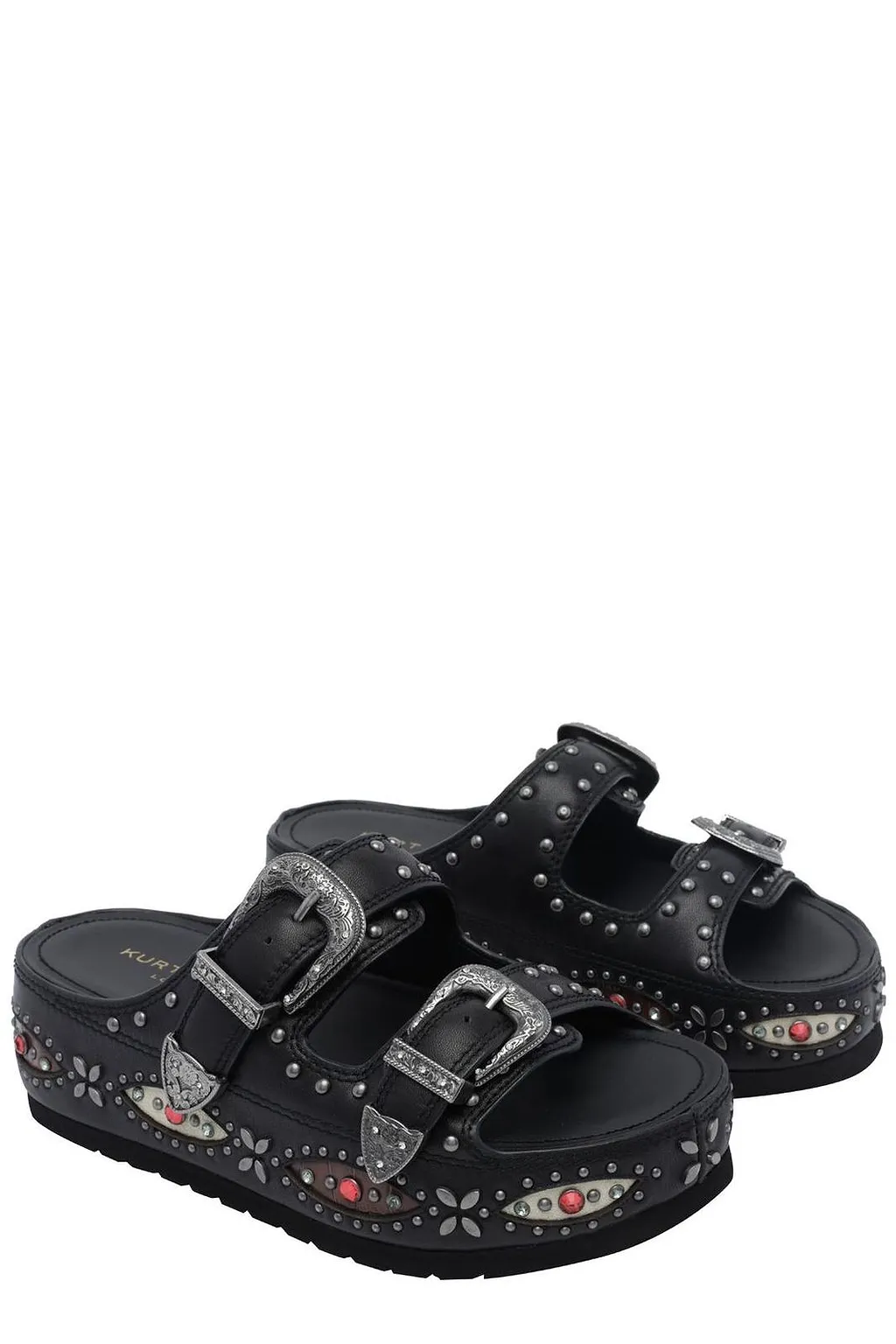 Kurt Geiger Studded Buckle Platform Sandals