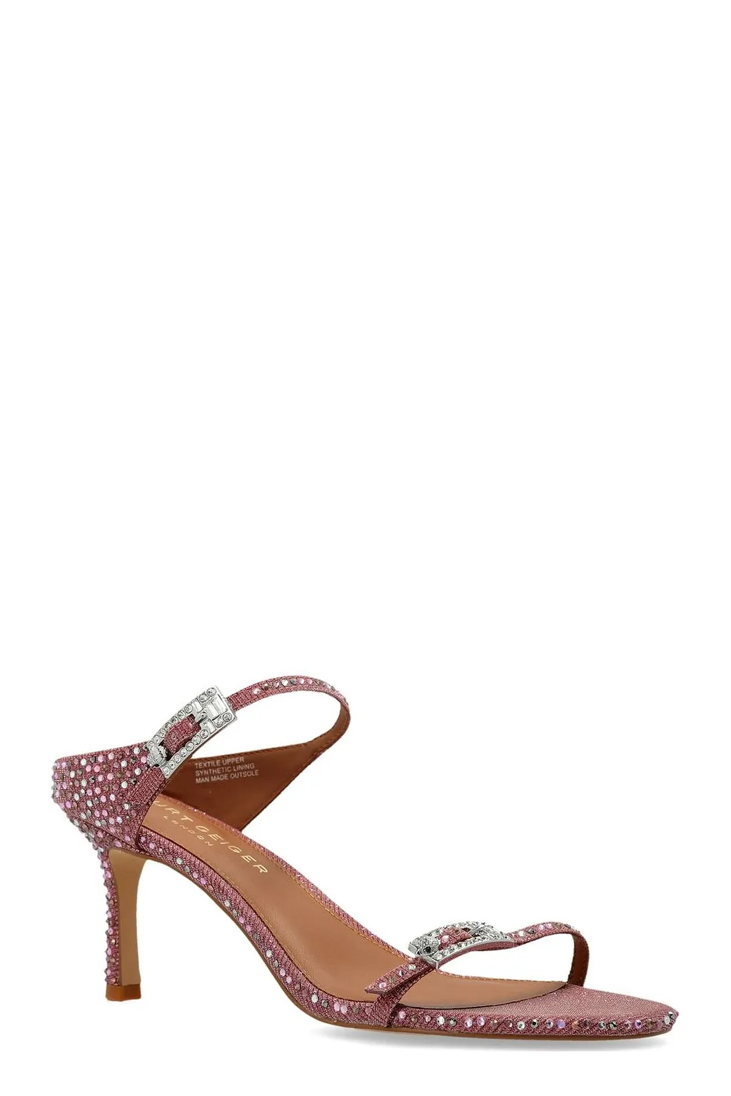 Kurt Geiger Strass Double Buckle Heeled Sandals