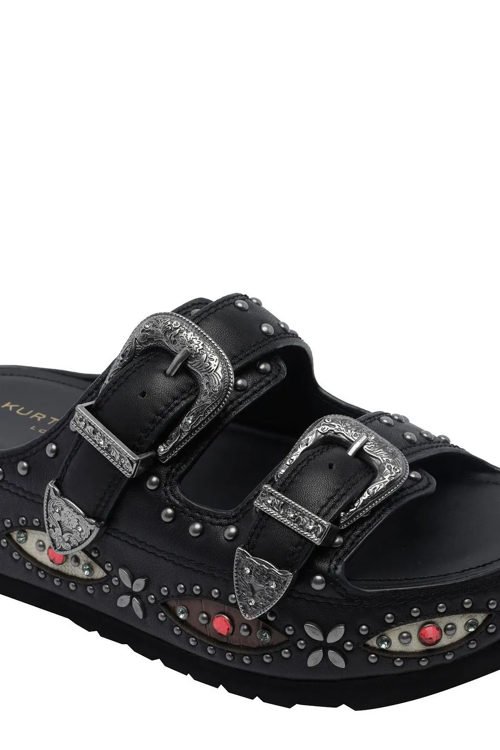 Kurt Geiger Studded Buckle Platform Sandals