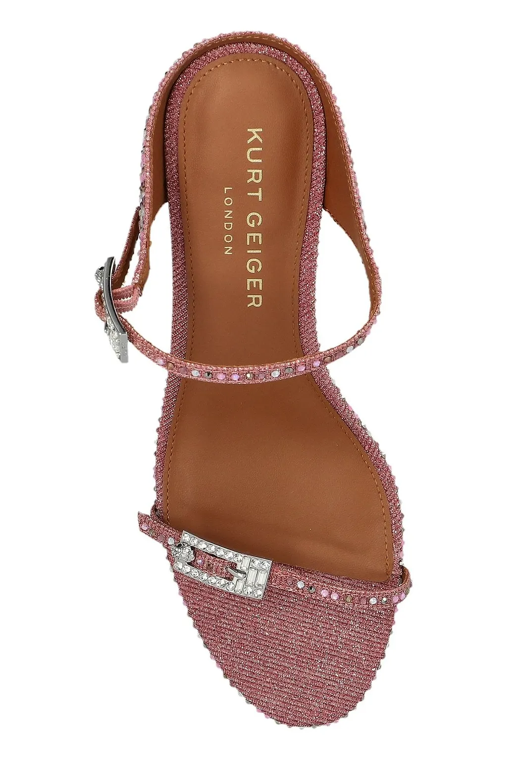 Kurt Geiger Strass Double Buckle Heeled Sandals