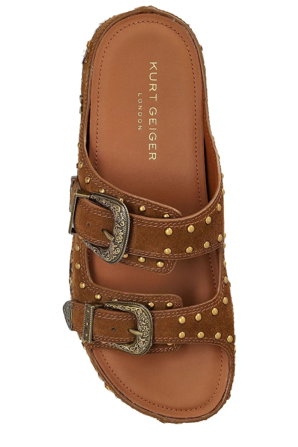 Kurt Geiger Western Buckle Flatform Sandals