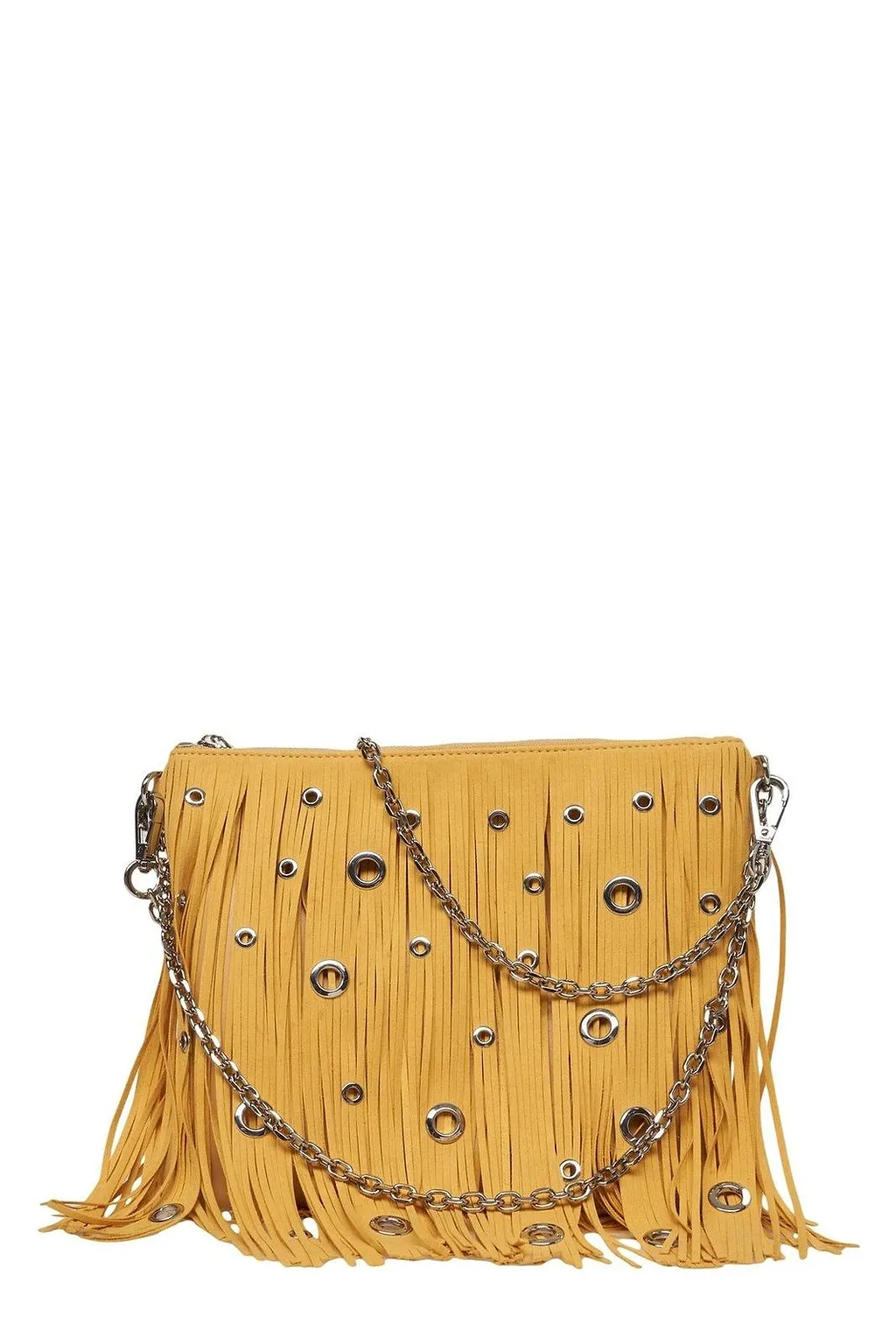 Night Edition Fringe-Detail Chain-Link Shoulder Bag
