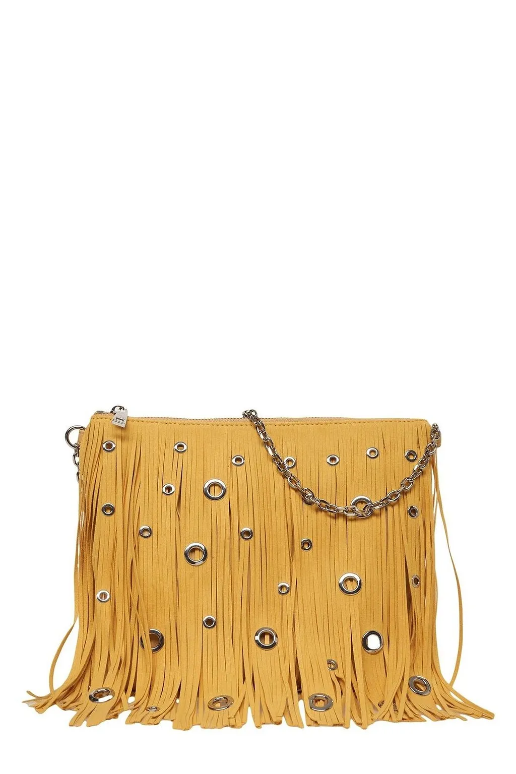 Night Edition Fringe-Detail Chain-Link Shoulder Bag