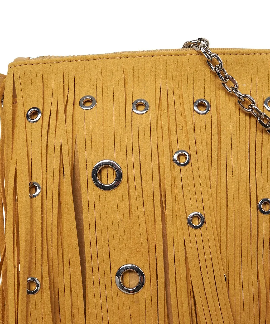 Night Edition Fringe-Detail Chain-Link Shoulder Bag