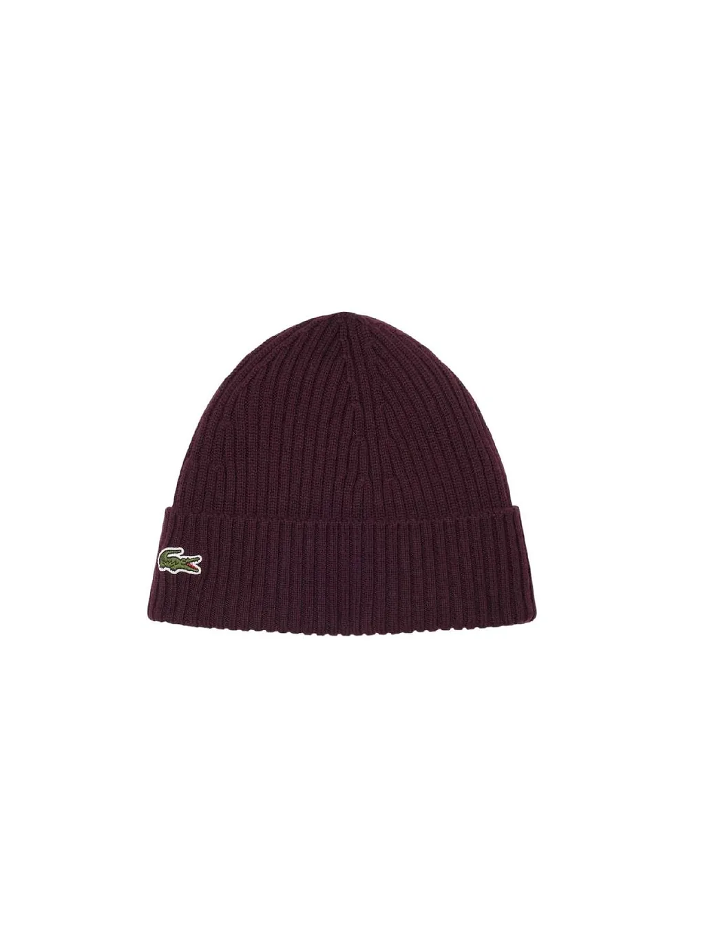 Lacoste Logo Patch Ribbed-Knit Beanie