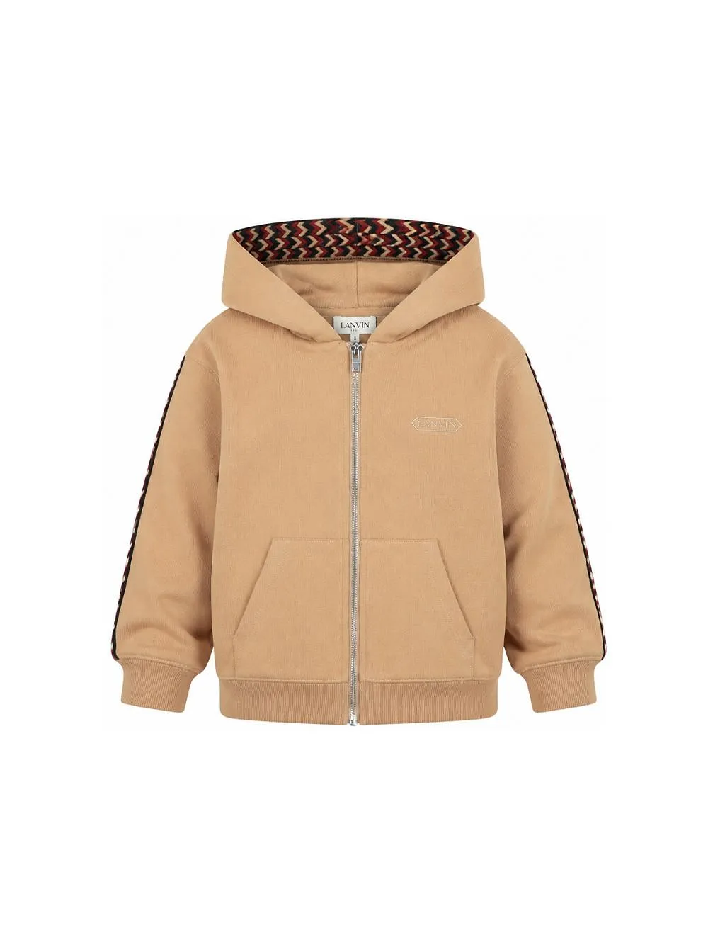 Lanvin Enfant Side Striped Zipped Hoodie